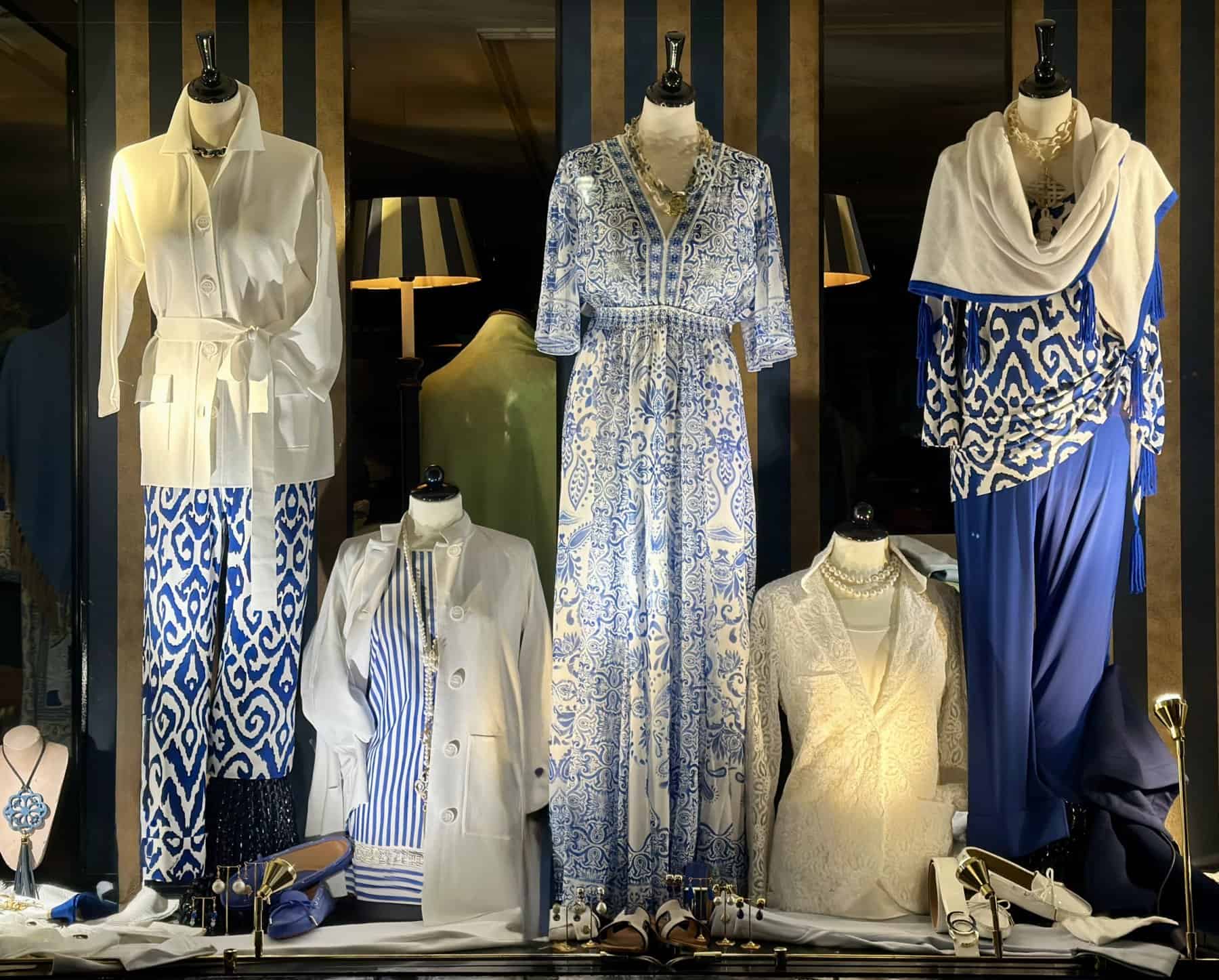 Kobalt Met Wit Etalage