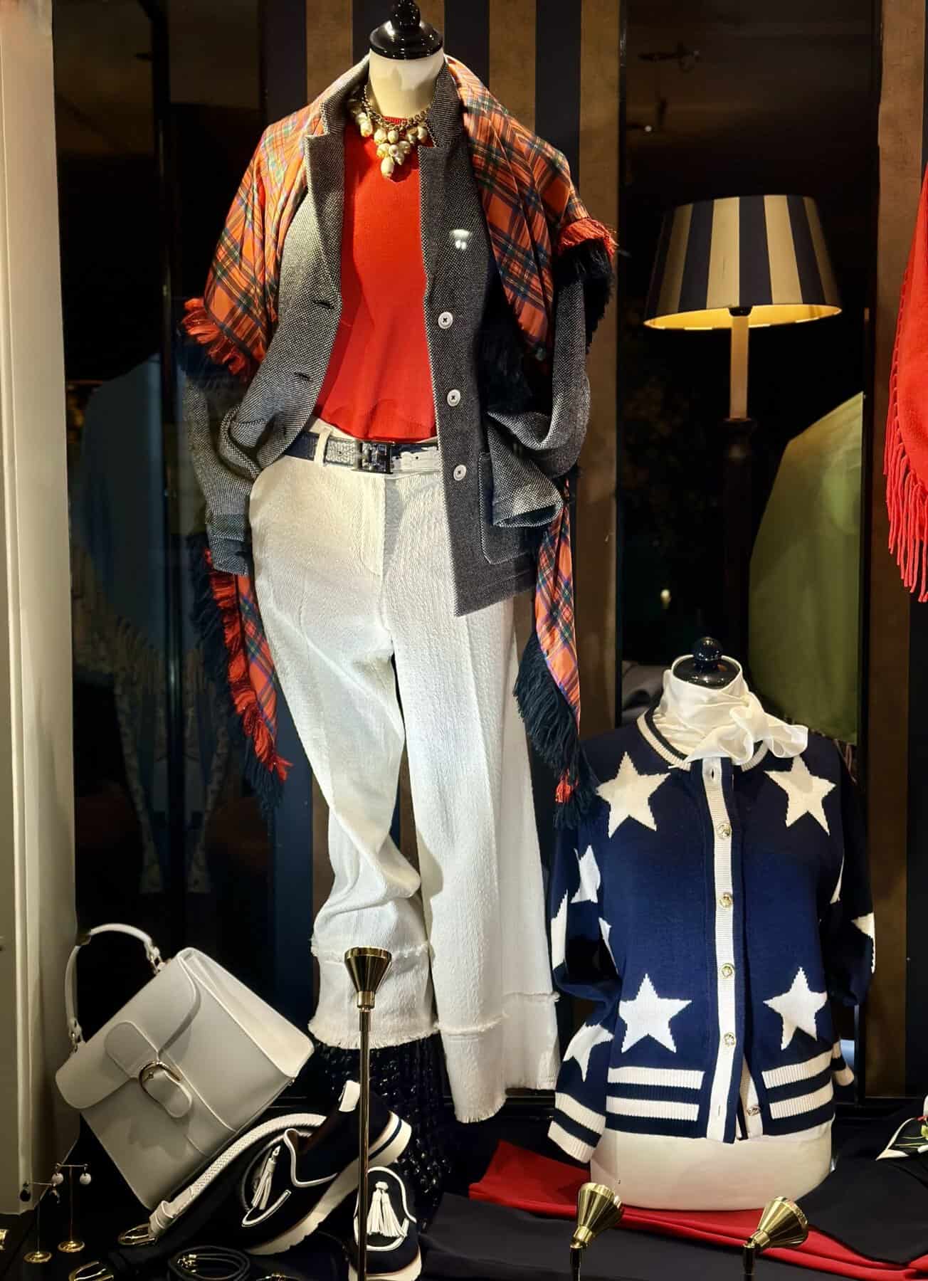 Marine Met Ecru Blazer Vestje