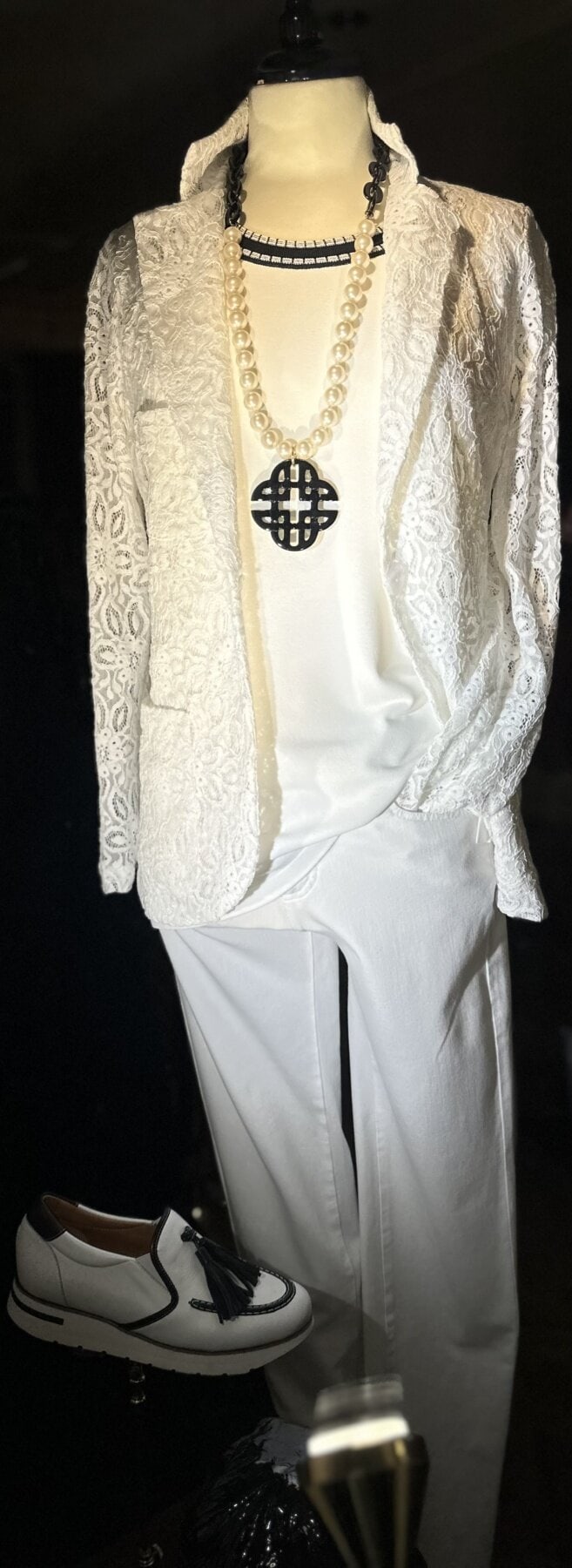 Th Braun Blazer Wit Kant