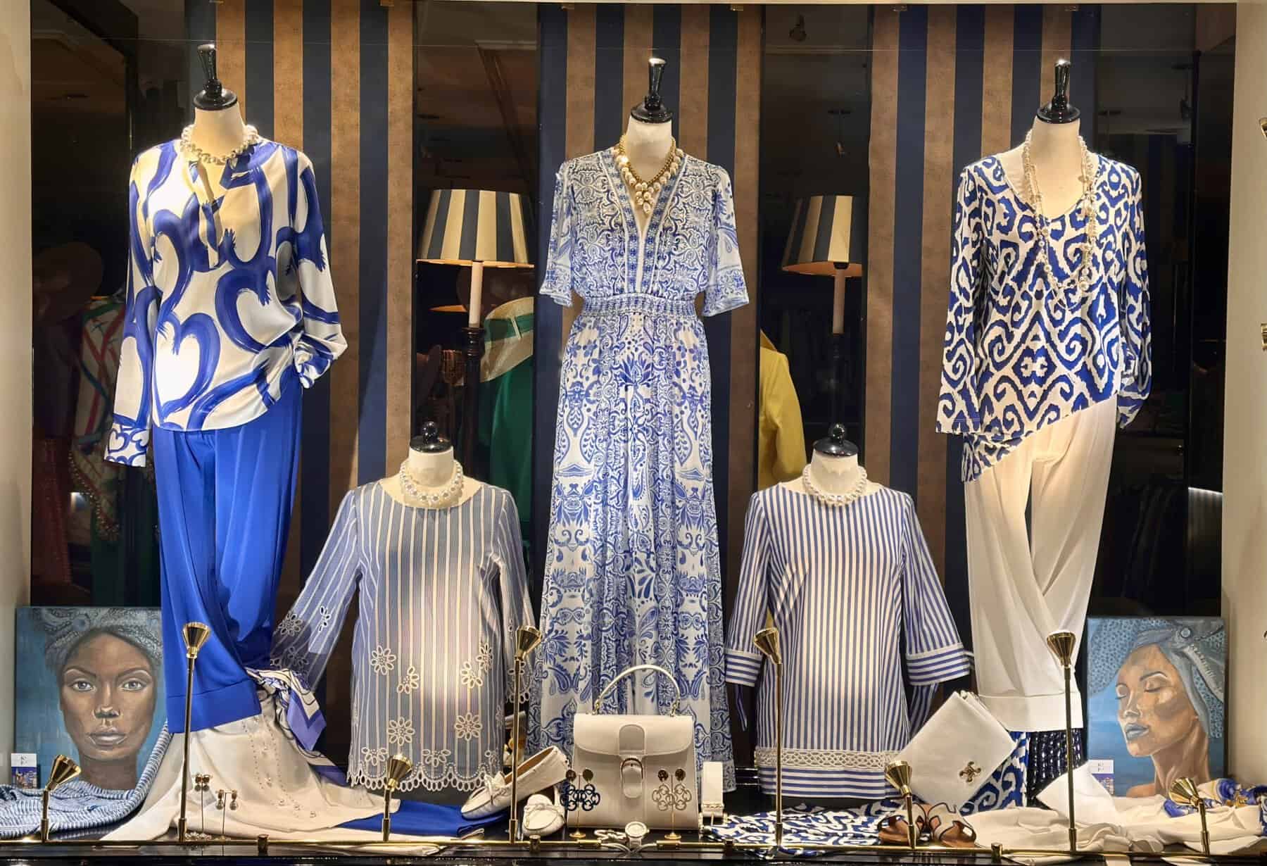 Wit Met Kobalt Etalage