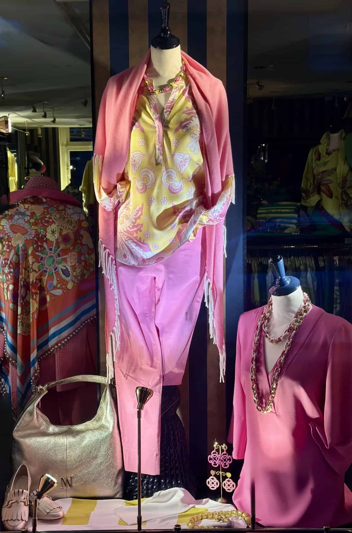 Zijden Tuniek Geel Met Rose